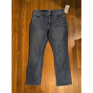 Riders by Lee Womens Denim Jeans Mid‎ Rise Curvy Straight Stretch Sz 14 PETITE